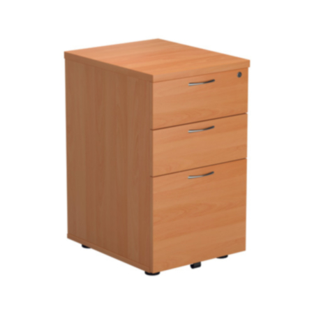 3 Drawer Under Desk Pedestal - Beech