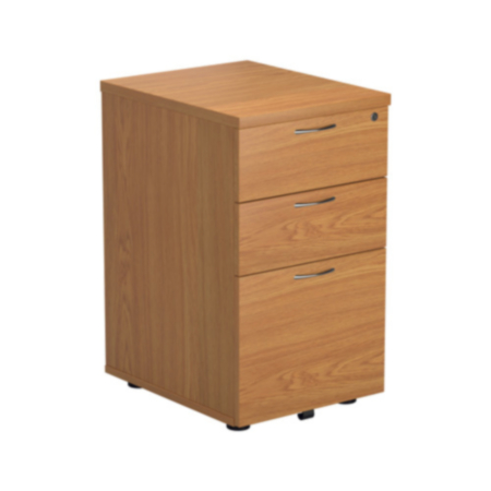 3 Drawer Under Desk Pedestal - Oak