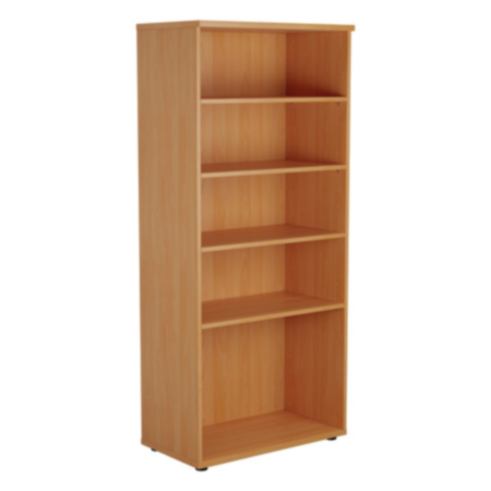 Essentials Wooden Office Bookcase -1800mm -Beech