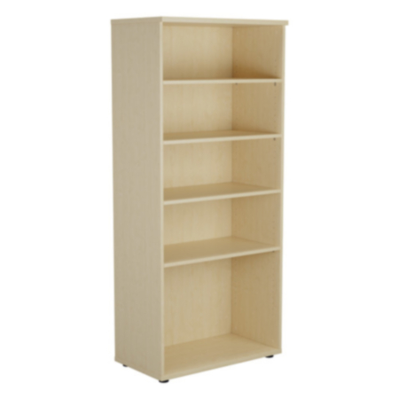 Essentials Wooden Office Bookcase -1800mm -Maple