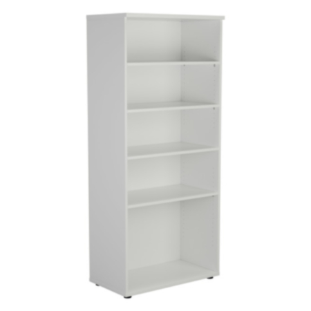 Essentials Wooden Office Bookcase -1800mm -White