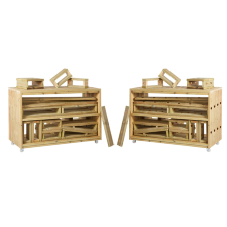 Early Years Outdoor Imagineering Blocks and Trolleys Set