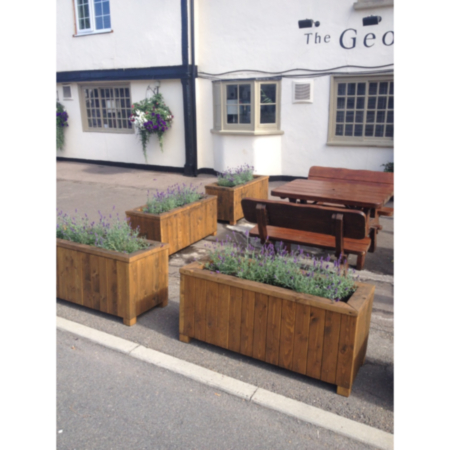 13 Slat Wooden Garden Planters