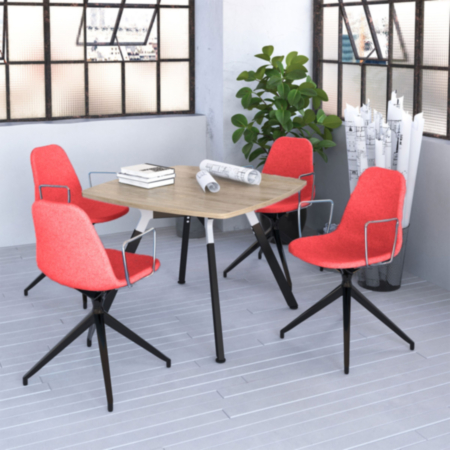 Suzi Upholstered Breakout Chair Pyramid Base