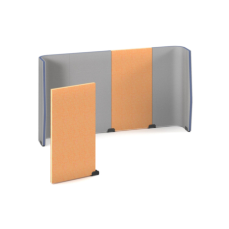 Priva Floor Standing Screen Straight Modular W800 x H1500 x D60mm