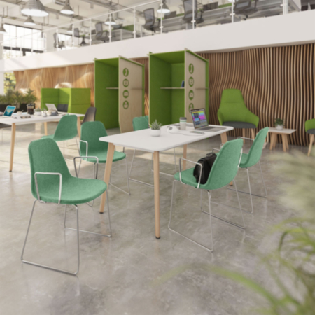 Suzi Upholstered Breakout Chair With or Without Arms Swivel Base