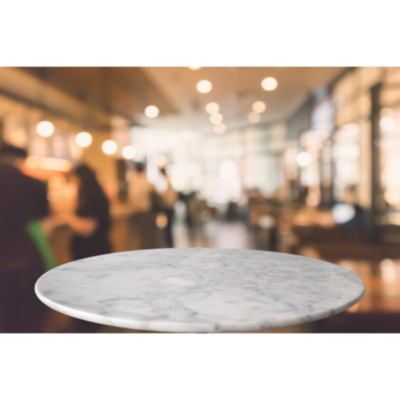Round Real Marble Cafe Bistro Table Top