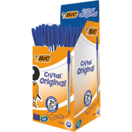 BIC Cristal BallpenMed Blu Pack 50