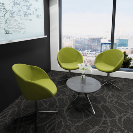 Joss Reception Lounge Chair Pyramid Base with Castors