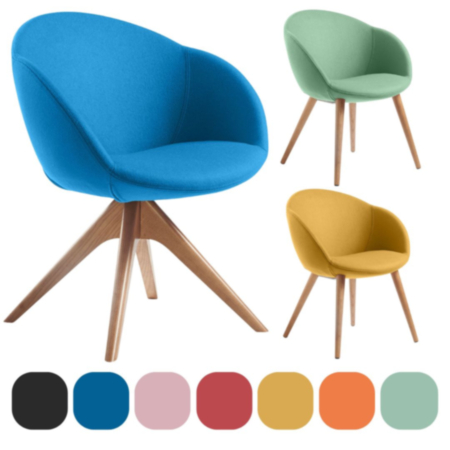 Joss Reception Lounge Chair Oak Legs