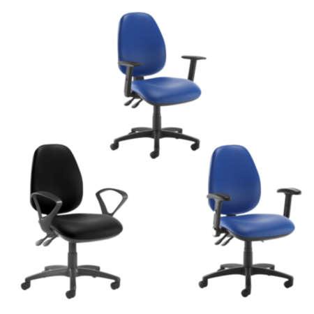 Jota Vinyl High Back Ergonomic Office Operator Chair 
