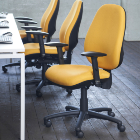 Jota High Back Ergonomic Office Operator Chair With Adjustable Arms