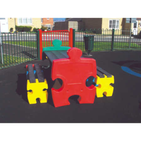 Jigsaw Recycled Plastic Outdoor Picnic Table &amp; Bench Set -8 Seater