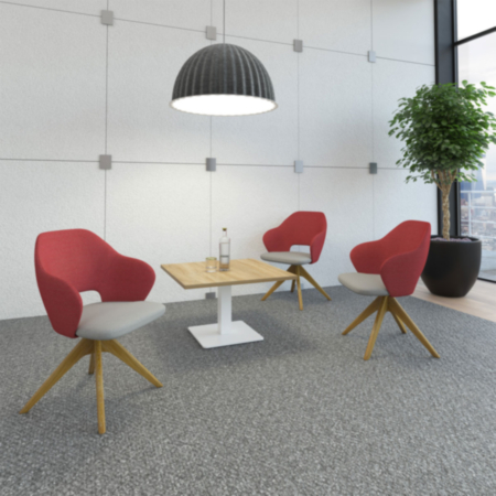 Jude Reception and Lounge Chair - Pyramid Oak Legs