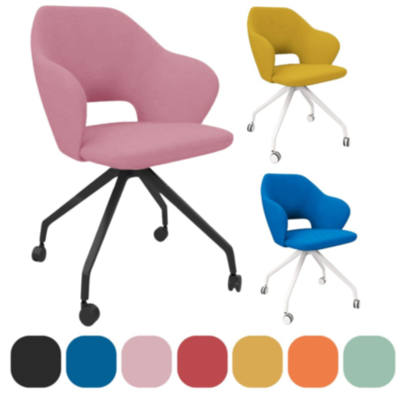Jude Reception and Lounge Chair - Pyramid Base - Castors