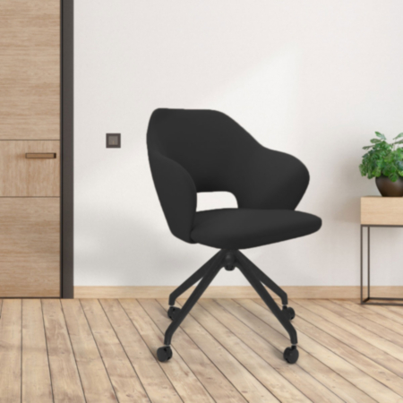 Jude Reception and Lounge Chair - Pyramid Base - Castors
