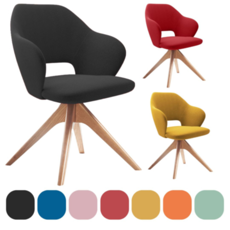 Jude Reception and Lounge Chair - Pyramid Oak Legs