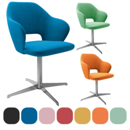 Jude Reception and Lounge Chair - Chrome 4 Star Base