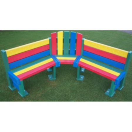 Outdoor Recycled Plastic Childrens Playground Buddy Bench - Junior