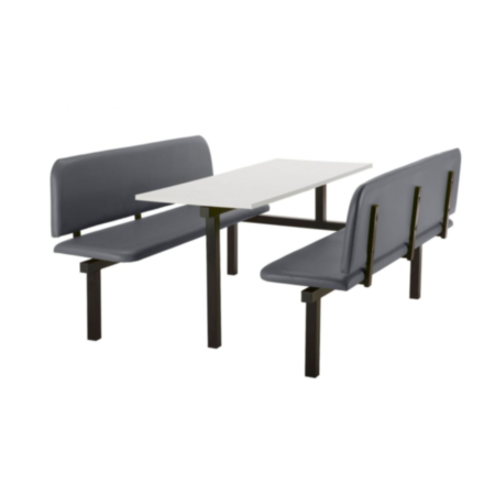 Oscar Upholstered 6 Seater Fast Food Seating Unit with 1 Side Accessible 
