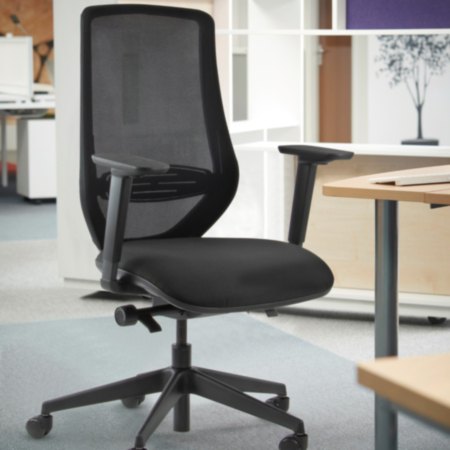Kacey Mesh Back Operator Chair with Black Frame - Made to Order