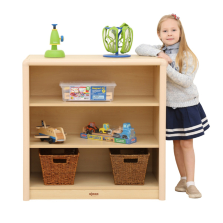 Early Years Elegant 3 Shelf Maple Classroom Storage Cabinet 