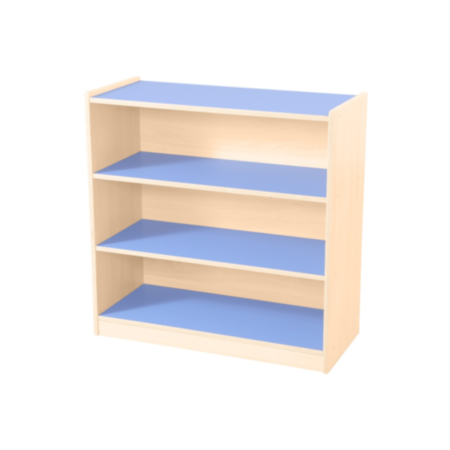 Early Years Pastel Blue and Maple 3 Shelf Plywood Bookcase