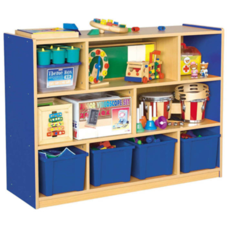 Early Years Milan Single Sided 8 Compartment Storage Unit with 4 Trays