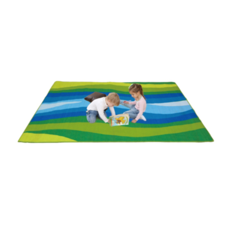 Indoor Classroom Calming Waterfall Scene Rug 