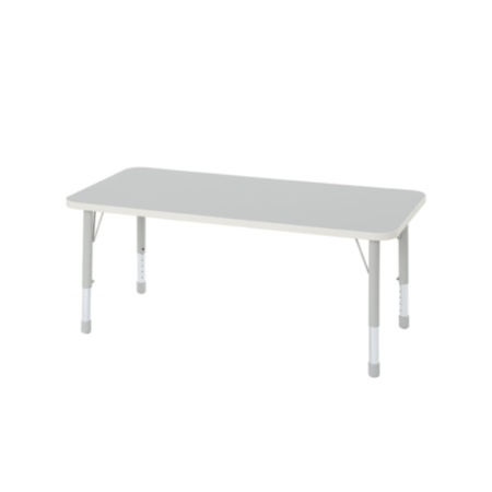  Thrifty Grey Rectangular Height Adjustable Classroom Table - 8 Seater