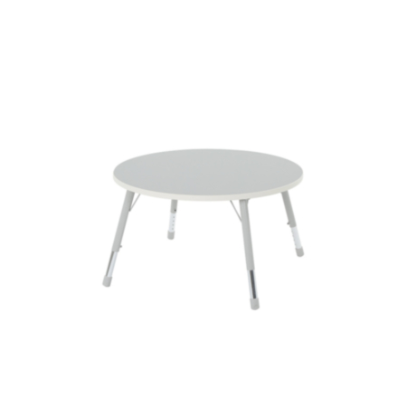  Thrifty Grey Round Height Adjustable Classroom Table - 4 Seater