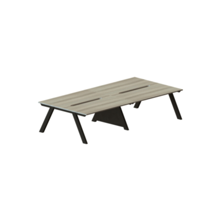 Kilo Back to Back 4 Person Office Bench Desk 