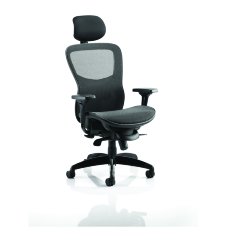 Stealth Shadow Ergonomic Posture Mesh Office Chair with Arms - Black