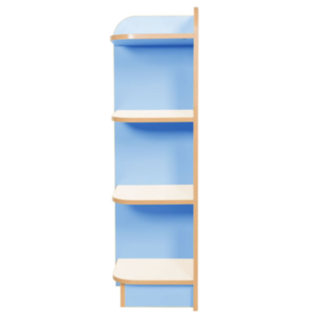 Kubbyclass Polar White 1000mm Left Corner Library Bookcase