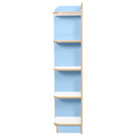Kubbyclass Polar White 1500mm Left Corner Library Bookcase