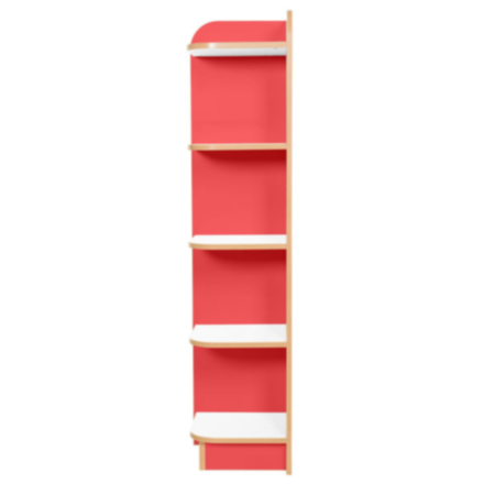 Kubbyclass Polar White 1500mm Left Corner Library Bookcase