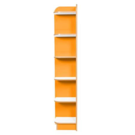 Kubbyclass Polar White 1750mm Left Corner Library Bookcase