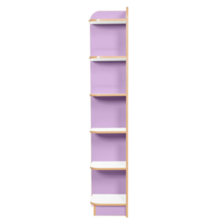 Kubbyclass Polar White 1750mm Left Corner Library Bookcase