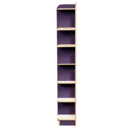 Kubbyclass Polar White 2000mm Left Corner Library Bookcase