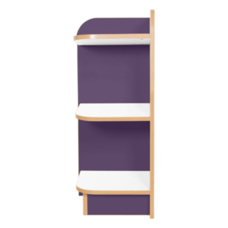 Kubbyclass Polar White 750mm Left Corner Library Bookcase