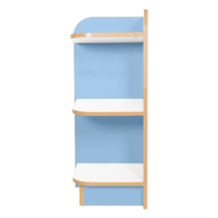 Kubbyclass Polar White 750mm Left Corner Library Bookcase