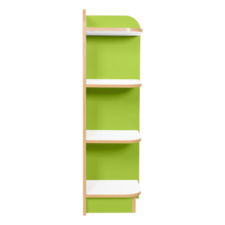 Kubbyclass Polar White 1000mm Right Corner Library Bookcase