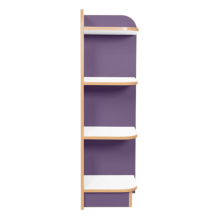 Kubbyclass Polar White 1000mm Right Corner Library Bookcase