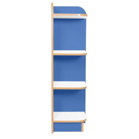 Kubbyclass Polar White 1250mm Right Corner Library Bookcase