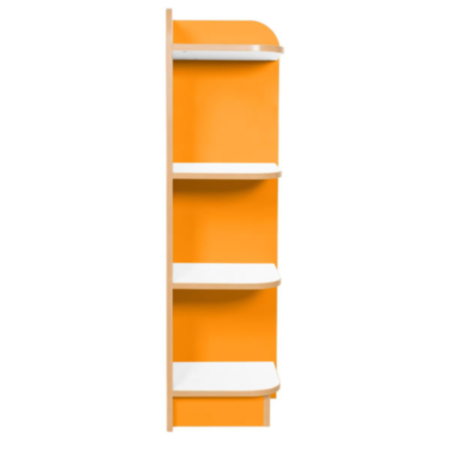 Kubbyclass Polar White 1250mm Right Corner Library Bookcase