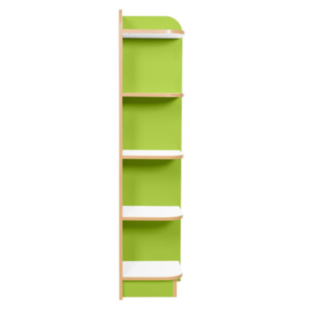 Kubbyclass Polar White 1500mm Right Corner Library Bookcase