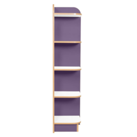 Kubbyclass Polar White 1500mm Right Corner Library Bookcase