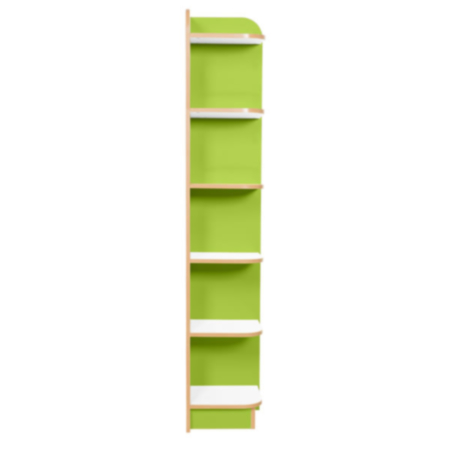 Kubbyclass Polar White Right Corner Library Bookcase