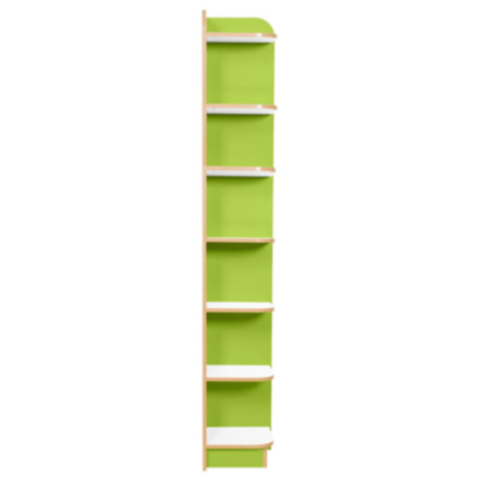 Kubbyclass 2000mm Polar White Right Corner Library Bookcase