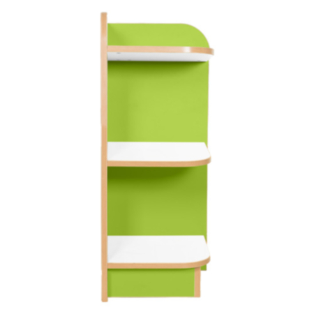 Kubbyclass Polar White 750mm Right Corner Library Bookcase